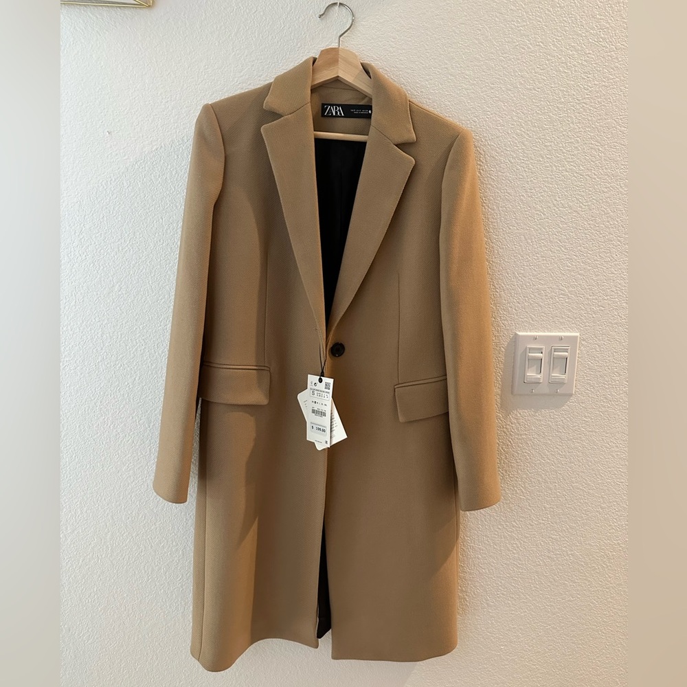 New Zara Italian fabric coat size S